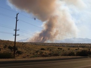 Cajon Fire from Highway 395 Summer 2011